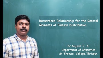 Recurrence Relationship for the Central Moments of Poisson Distribution