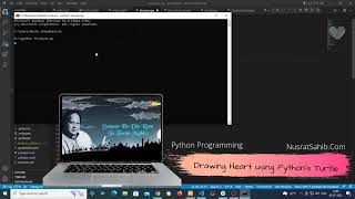 Drawing Heart using Python's Turtle | Python | Nusrat Fateh Ali Khan | NusratSahib.Com screenshot 5