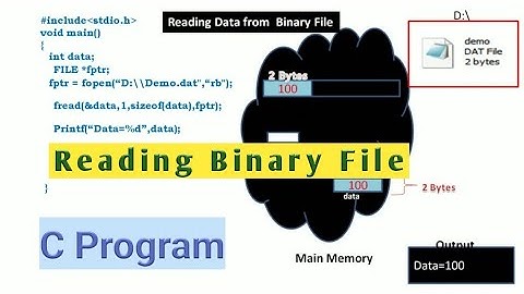 Reading Data from binary file c program in hindi