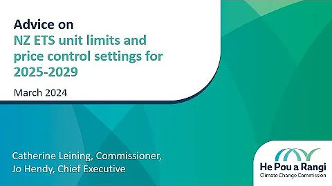 Webinar: Our 2024 advice on NZ ETS settings (for 2025–2029)