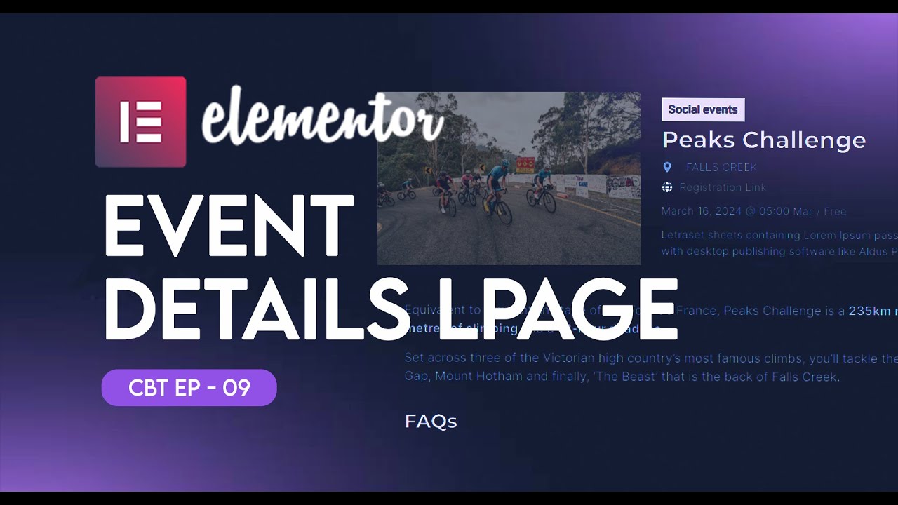 Event Details Page | Elementor | Crocoblock Bangla Tutorials with ...