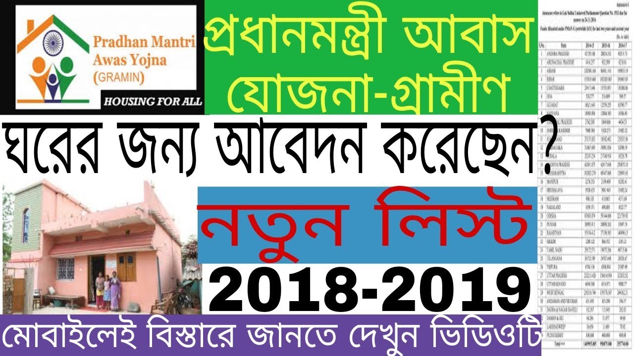 How to check new PMAY-G List 2018-19 || ঘরের লিস্ট || globebangla