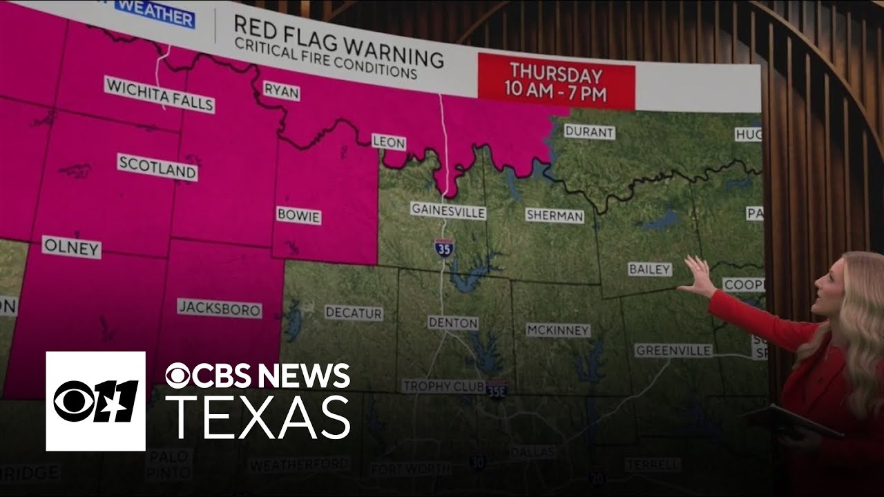 Red flag warning issued for North Texas as dry front, low humidity ...