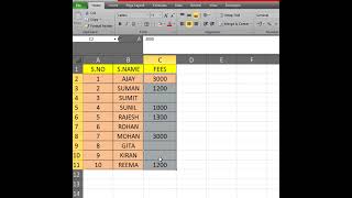 DUE FEES REPORT WORK IN EXCEL.#trending #youtube #exceltech #video
