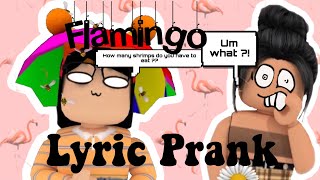 Flamingo |Lyric Prank| ( Roblox )