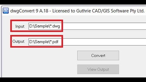 Batch convert DWG to PDF by dwgConvert9 HD