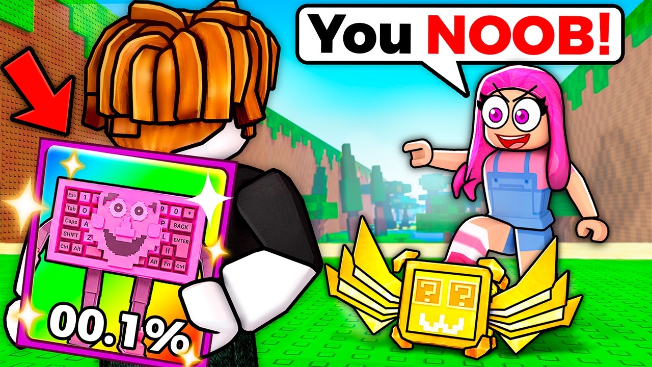 Trolling My Friend with 0.01% Brainrots in Kick a Lucky Block...