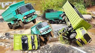 SOPIR TRUK UJI MENTAL Truk Fuso 220Ps Tronton Truck Hino 500 Laka Lintas Truk terguling Rc Handmade