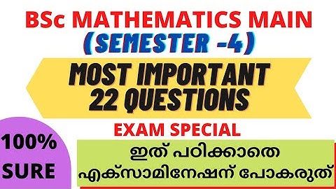 SEM 4 IMPORTANT QUESTIONS