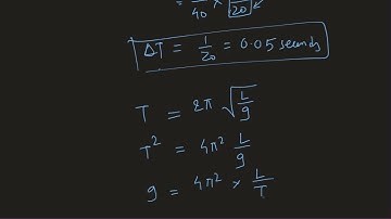 A student uses a simple pendulum of exactly 1 m length to determine g, the acceleration due to gravi