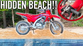 Riding My Pit Bike to a HIDDEN Beach! *With a Broken Clutch*