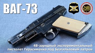 48зарядный пистолет Герасименко ВАГ73 под безгильзовый патрон