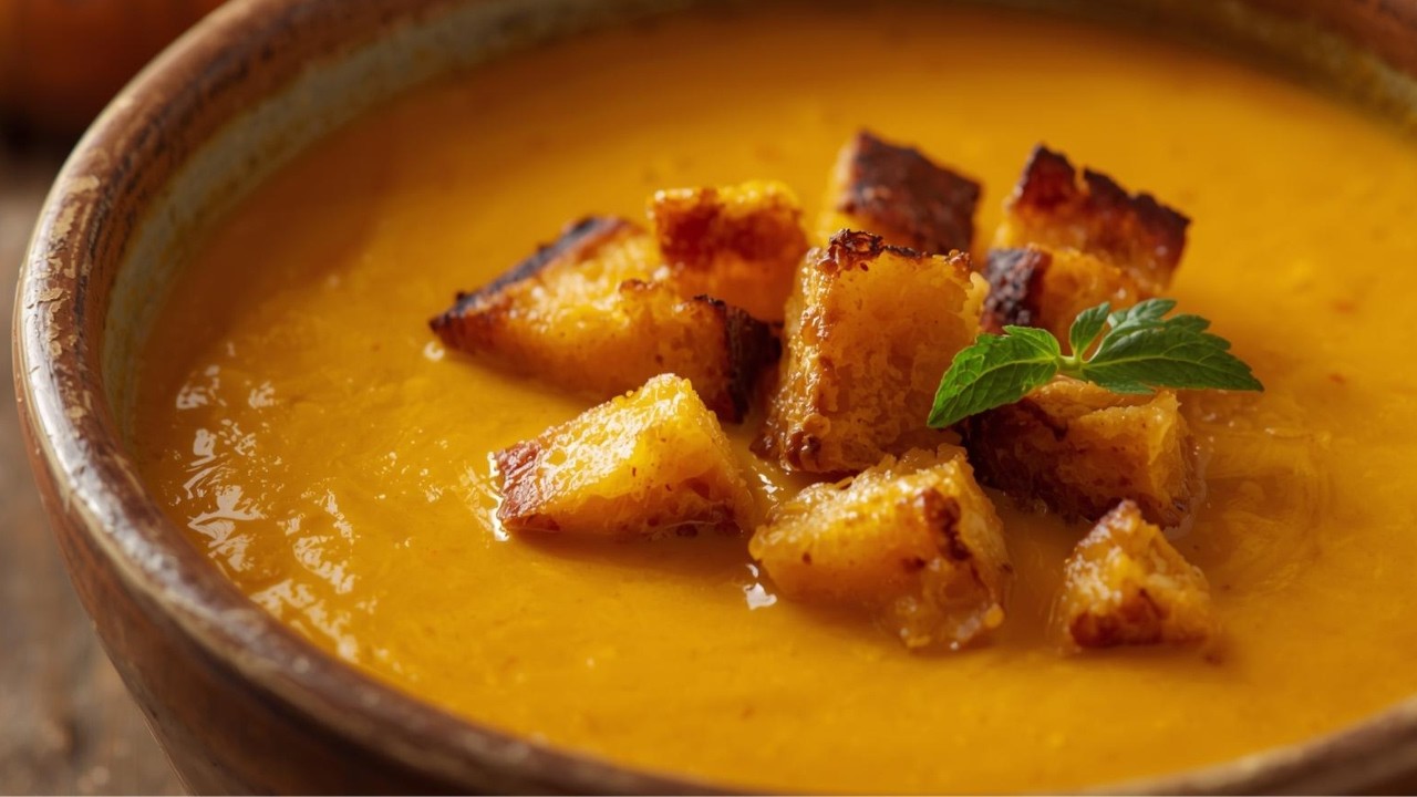 La SOPA de CALABAZA Más CREMOSA y FÁCIL (Queda Perfecta)