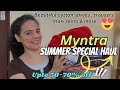 myntra summer haul, cotton linen sarees ,trousers ,maxi skirts upto 70% off | edgyetika | #myntra
