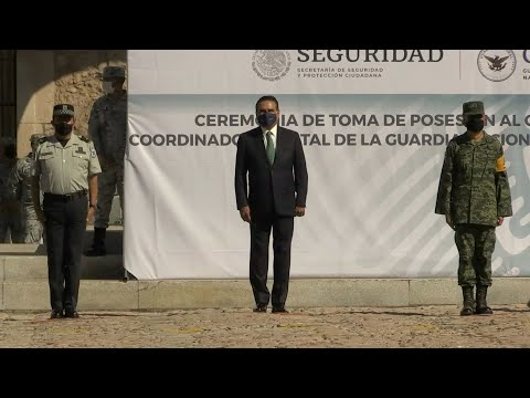 Preside Gobernador toma de posesión del Coordinador Interino de la Guardia Nacional en Michoacán