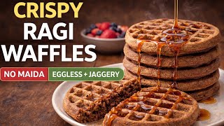 Eggless Waffles recipe  | Crispy Outside Soft Inside | Healthy Breakfast screenshot 3