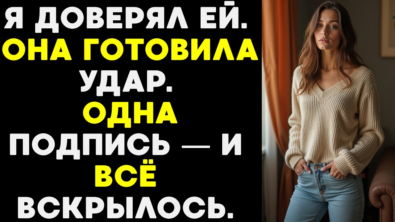 Она врала, изменяла и готовила удар. Я подписал бумаги — и всё понял слишком поздно