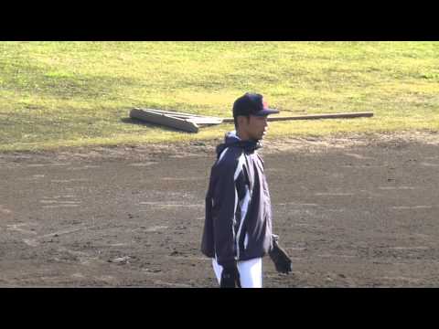 20131121　秋季キャンプ　英智コーチの走塁練習１　＠ナゴ球