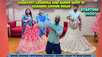 Cheapest Lehenga and Saree collection in Chandni Chowk  #lehenga #saree #chandnichowk
