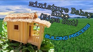 MINIATURE BAHAY KUBO (Nipa Hut) | Building process