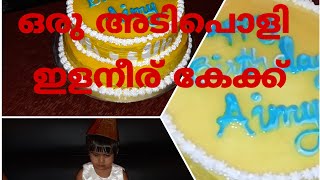 Two tier /3kg tender coconut birthday cake recipe in malayalam.