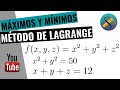 Máximos y Mínimos | #1 | Método de Lagrange con dos restricciones (Cálculo 3)