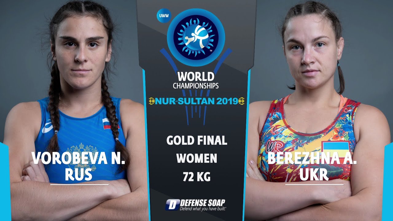 Н.Воробьева  (Россия) - А.Бережина (Украина) финал 72 кг женская борьба