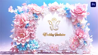 Decorative 3D Flower Frame Design Wedding Invitation Slideshow