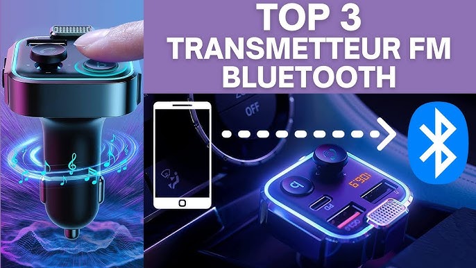 TD® transmetteur fm bluetooth voiture emetteur allume cigare jack