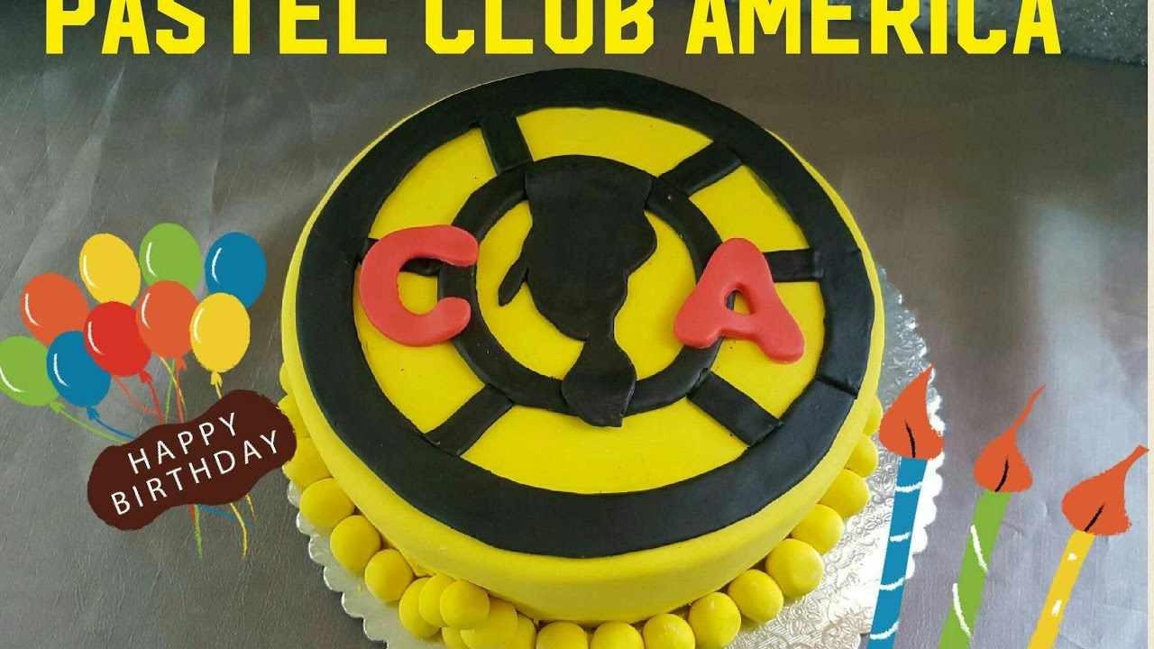 Pastel Futbol Club América ♡ Decorando Pastelitos CON LUDDYS - YouTube