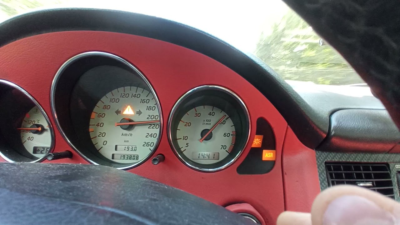 Mercedes SLK 230 0-240km/h kompresor acceleration - YouTube