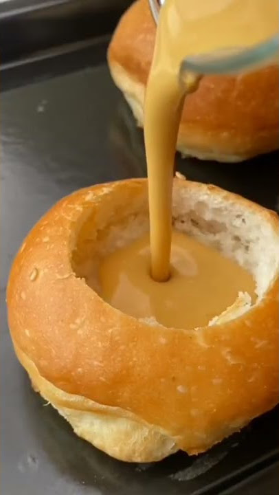 Made my version of the viral custard toast Comment#shorts