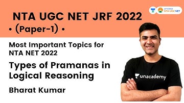 Types of Pramanas in Logical Reasoning | Most Important Topics for NTA NET 2022 | Bharat Kumar