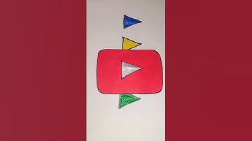 How to draw magicYoutube Button, Easy Drawing YouTube Button #youtube #button #shortvideo