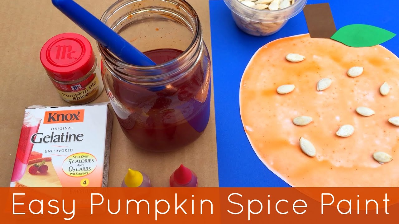 Easy To Make Pumpkin Spice Paint For Toddlers and Preschool - YouTube