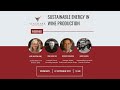 SUSTAINABLE ENERGY IN WINE PRODUCTION