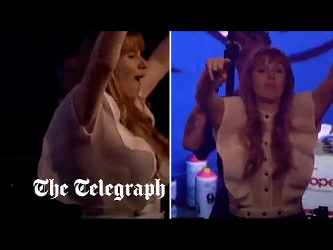 Angela rayner dances to rave classic at charity dj battle