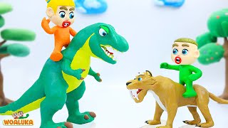 Bebé Aprende Sobre Dinosaurios Y Tigres Dientes De Sable | Dibujos Animados Para Niños