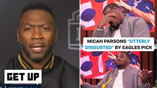 GET UP | Ryan Clark reacts to Micah frustrated after Eagles sign Quinyon Mitchell in 2024 NFL Draft