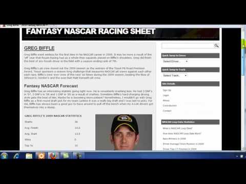 fantasy nascar cheat sheet driver pages youtube nascar cheat sheet