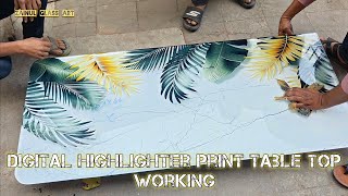 Digital Glass Table Top Kaise Banaye Full Videodigital Highlighter Print Glass Zainul Glass Art...