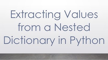 Extracting Values from a Nested Dictionary in Python
