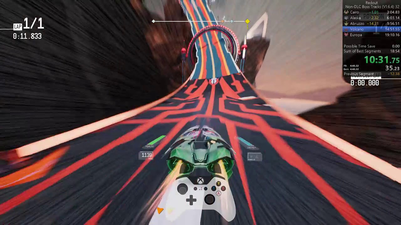 Redout - Non-DLC Boss Tracks Speedrun [No Lapskips] - 18'46
