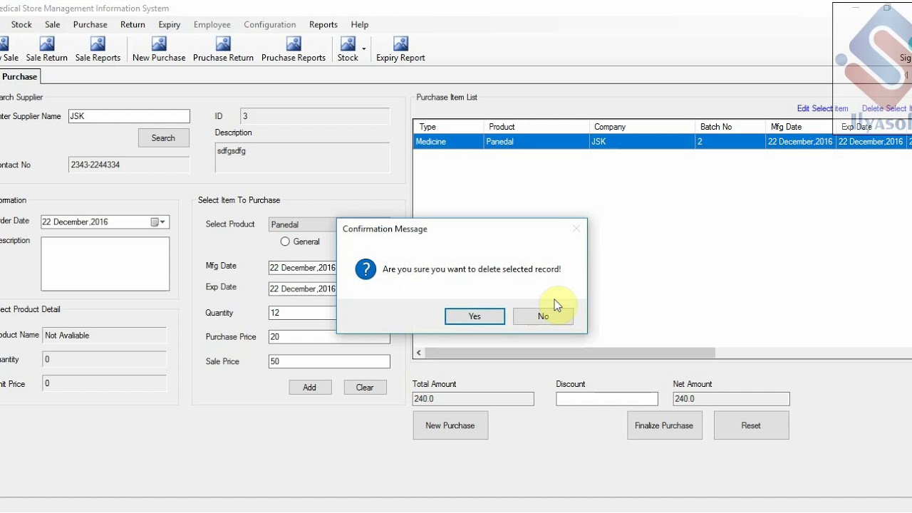 Medical Store Management System Part 79 New Purchase Form List CRUD