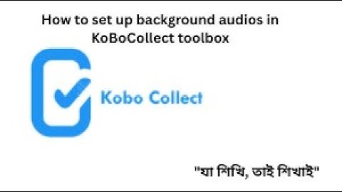 How to set up background audios in KoBoCollect toolbox