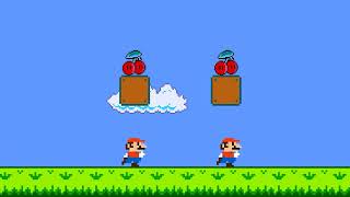 Super Mario Bros. but Mario's Double Trouble with Double Cherry Powerups | Game Animation