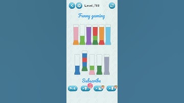 water sort puzzle game level 789 #numpuz #shorts