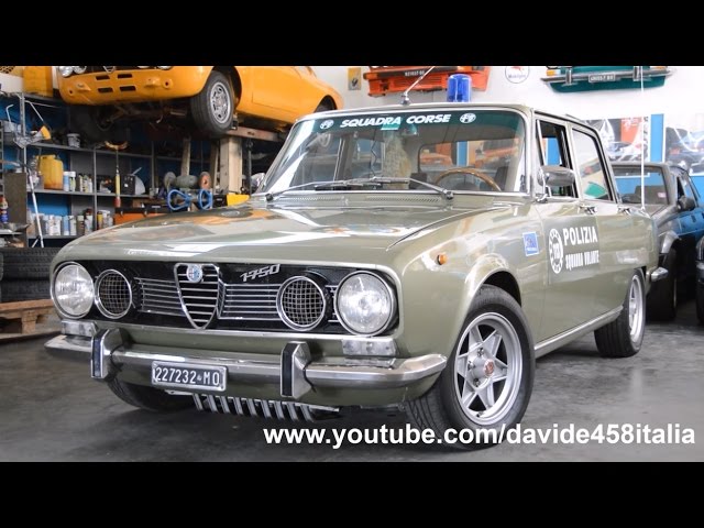 Polizia's Alfa Romeo Giulia 1750: action - YouTube