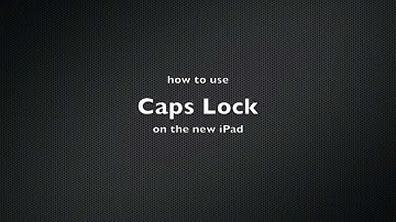 How to use Caps Lock on the new iPad
