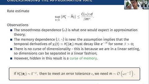 Two seminars on "Approximation theory for MLDS" and "Noisy Recurrent Neural Networks".